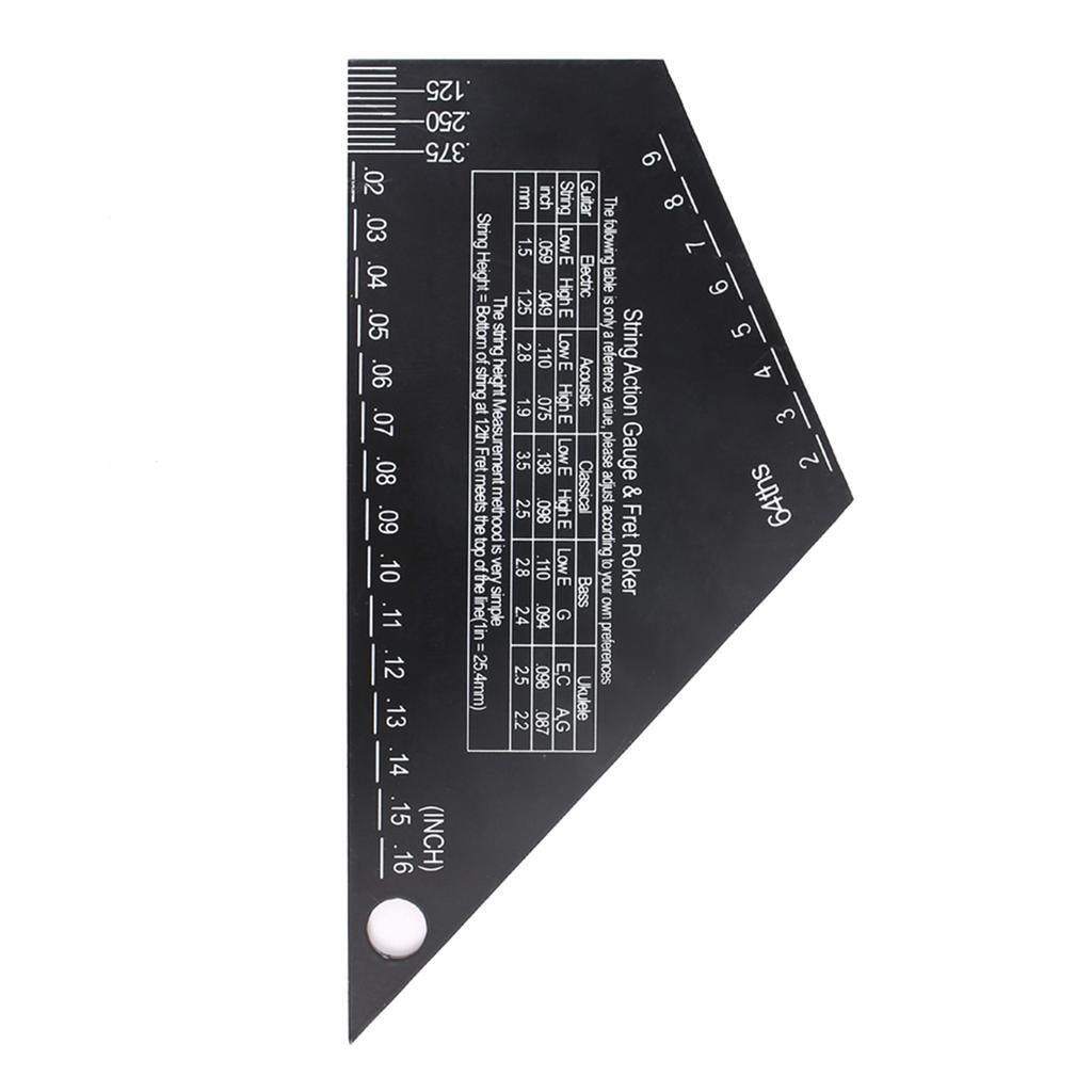 Guitar Measurement Tool String Action Ruler and Neck Relief Gauge Pick for Acoustic Electric Bass Guitar Setup