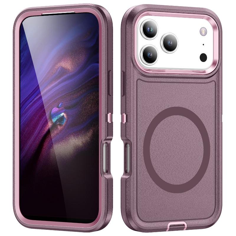 Heavy Duty Shockproof Magnetic Smooth-Touch Phone Case for IPhone Air 17 Pro Max 16 15 14 Plus 13 Wireless Charge OttBox Armor Protect Cover