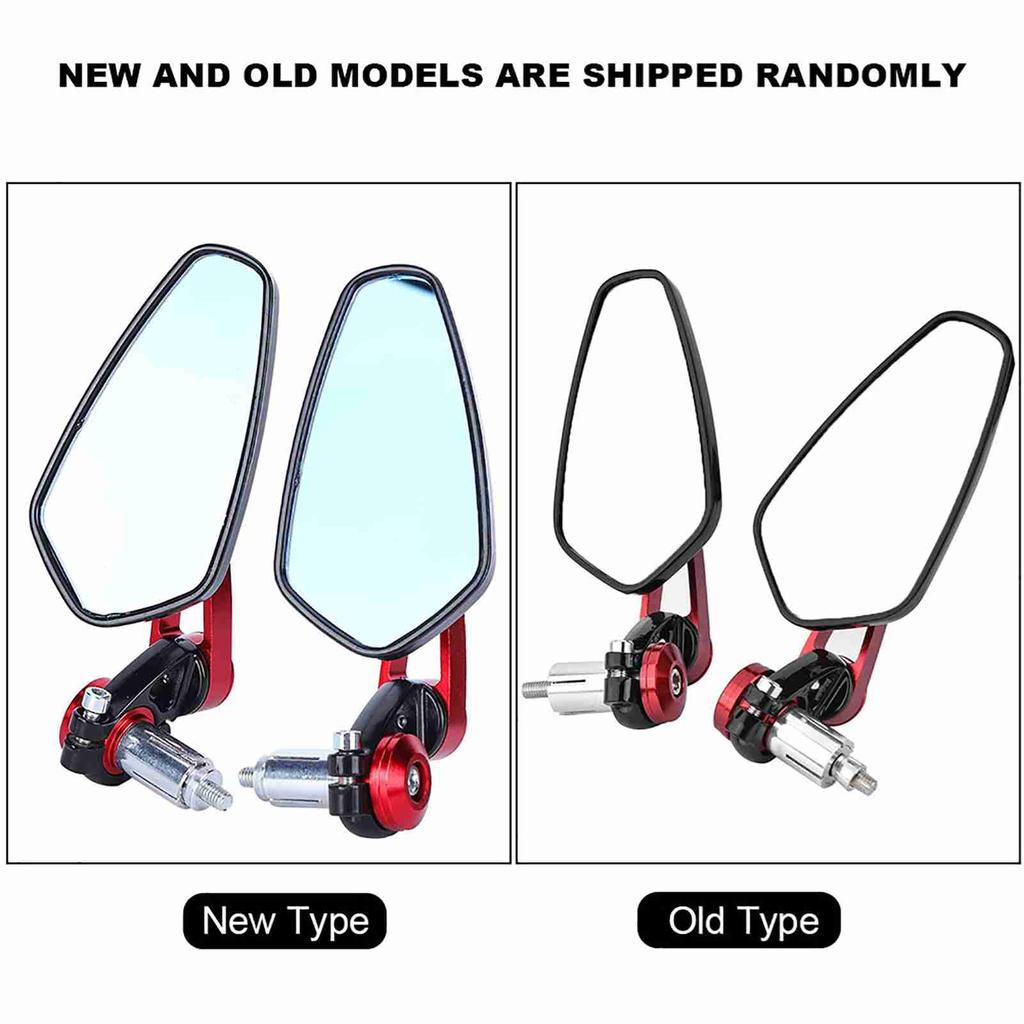 Universal Motorcycle Motorbike Aluminum Alloy 7 8 22mm Bar End Side Rearview Mirrors