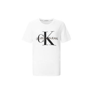 Layered Letter Embroidered Round Neck Short Sleeve T-Shirt Women Tops White J216394-YAF
