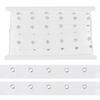 BENECREAT 5 Yards White Polyester Eyelet Tape, 1 Inch Wide Grommet Twill Tape Trim Ribbon Strip with Silver Metal Eyelet Ring for Corset Shirt DIY