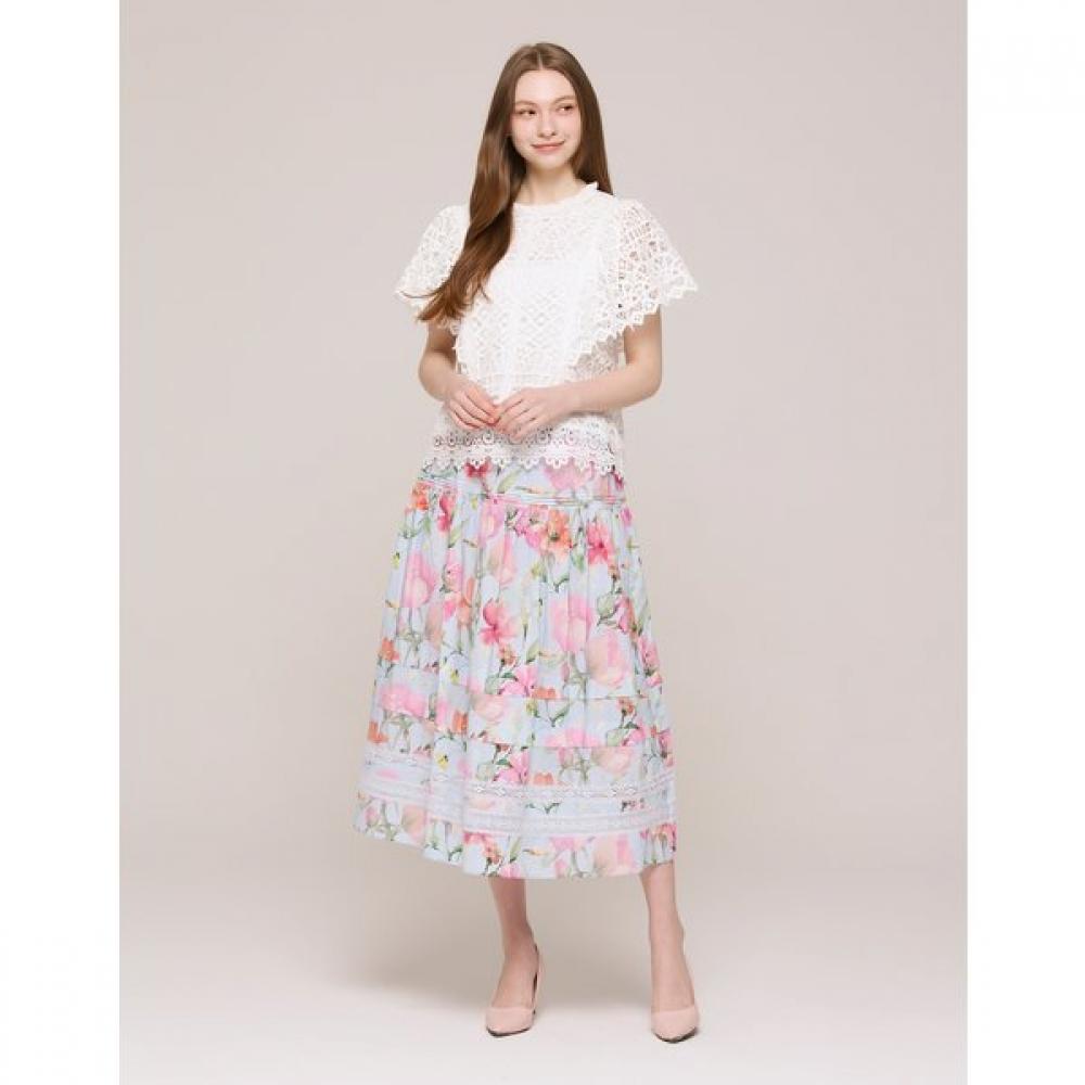 Son Jung Wan Short Sleeve Blouse Punching Lace Zdr6262020