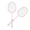 Sports Straight Beat Badminton Racket with Anti Skid Handle Glassy Carbon Alloy Double Badminton Racket for Boys Girls