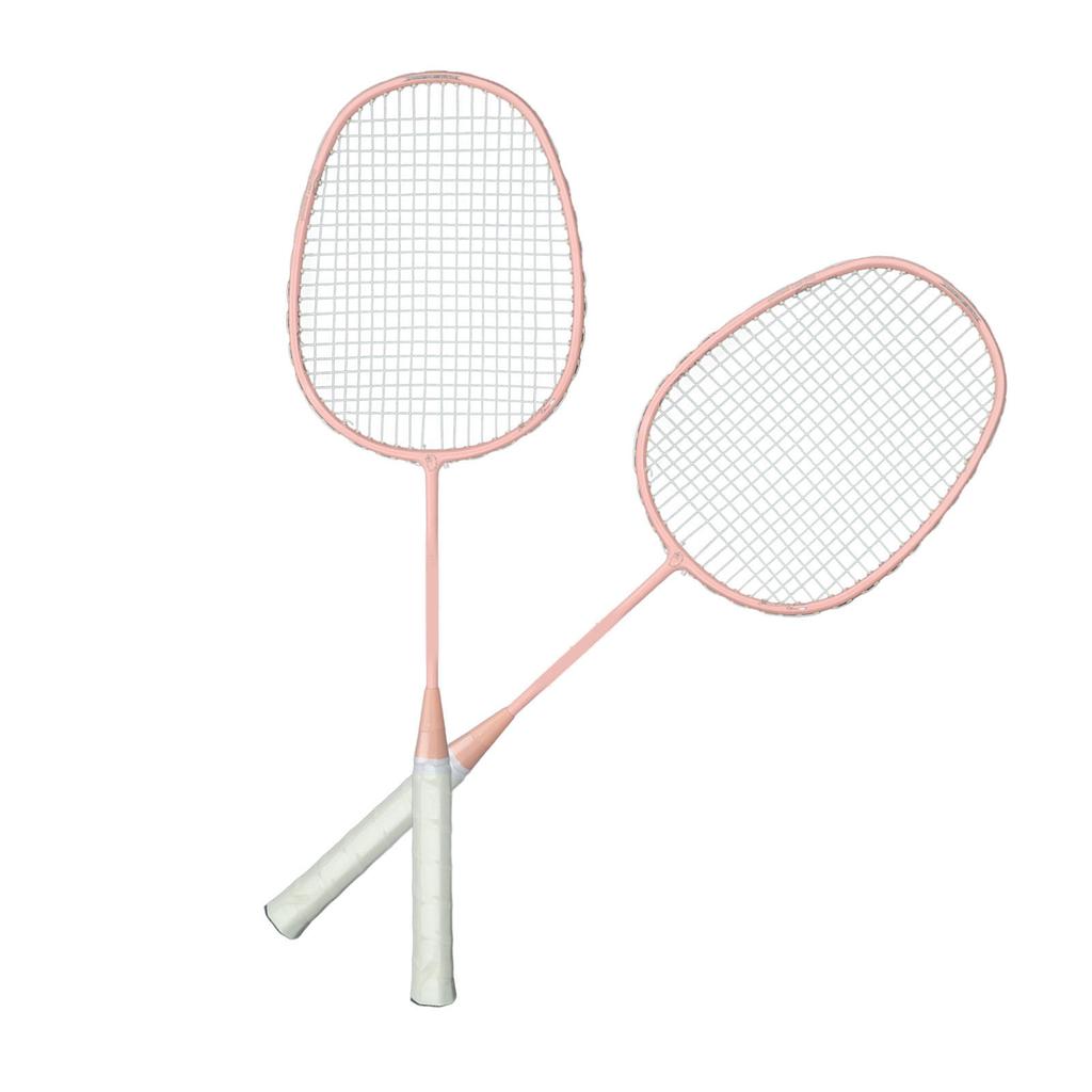 Sports Straight Beat Badminton Racket with Anti Skid Handle Glassy Carbon Alloy Double Badminton Racket for Boys Girls