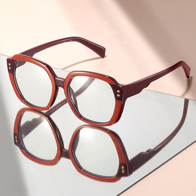 The New Large-framed Classic and Simple Flat Lens with Star Accents Is a Daily Wear and Decoration Item for Street Photography