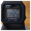 Casio YOUTH series - silicone small squares, fashionable and simple retro small squares, LCD display, sports waterproof, quartz movement, W-217H-1AVDF