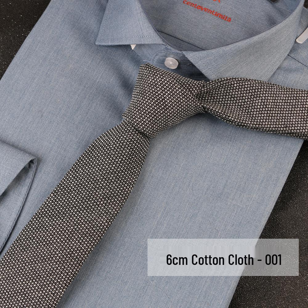 Plaid Retro Casual & Business Formal Coffee Cotton Tie