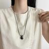 Red Water Drop Women Necklace Drawable Black Rope Pendant Necklaces Sweater Chain  Autumn/Winter