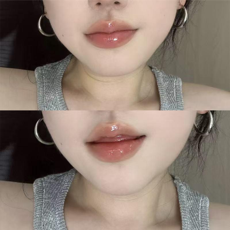 Korean Moonlight Nude Pink Plump Lip Gloss - Non-Fading, Watery, Light, and Perfect for a No-Makeup Look.