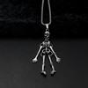 Men's Trendy Stainless Steel Dark Skeleton Pendant Necklace for Halloween