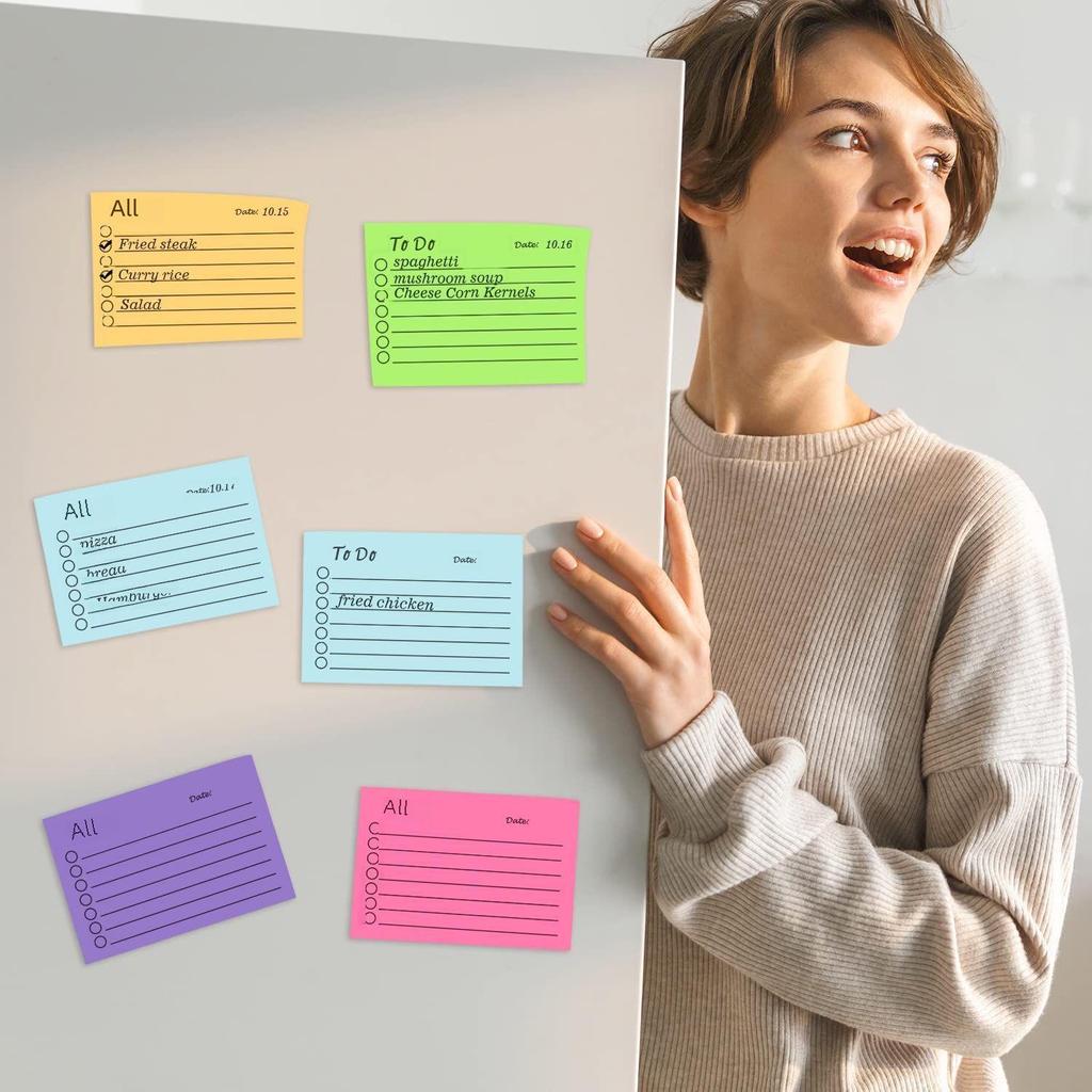 Fluorescent Sticky Notes: Multi-Color, Enhanced Adhesion for Office & Study
