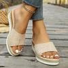 Fashion 2025 Women Sandals Elegant Women Shoes with Low Heels Wedge Sandals Summer Platform Sandals Ladies Slippers