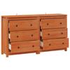 Sideboard with Drawers 2 pcs Wax Brown 140 x 35 x 80 cm