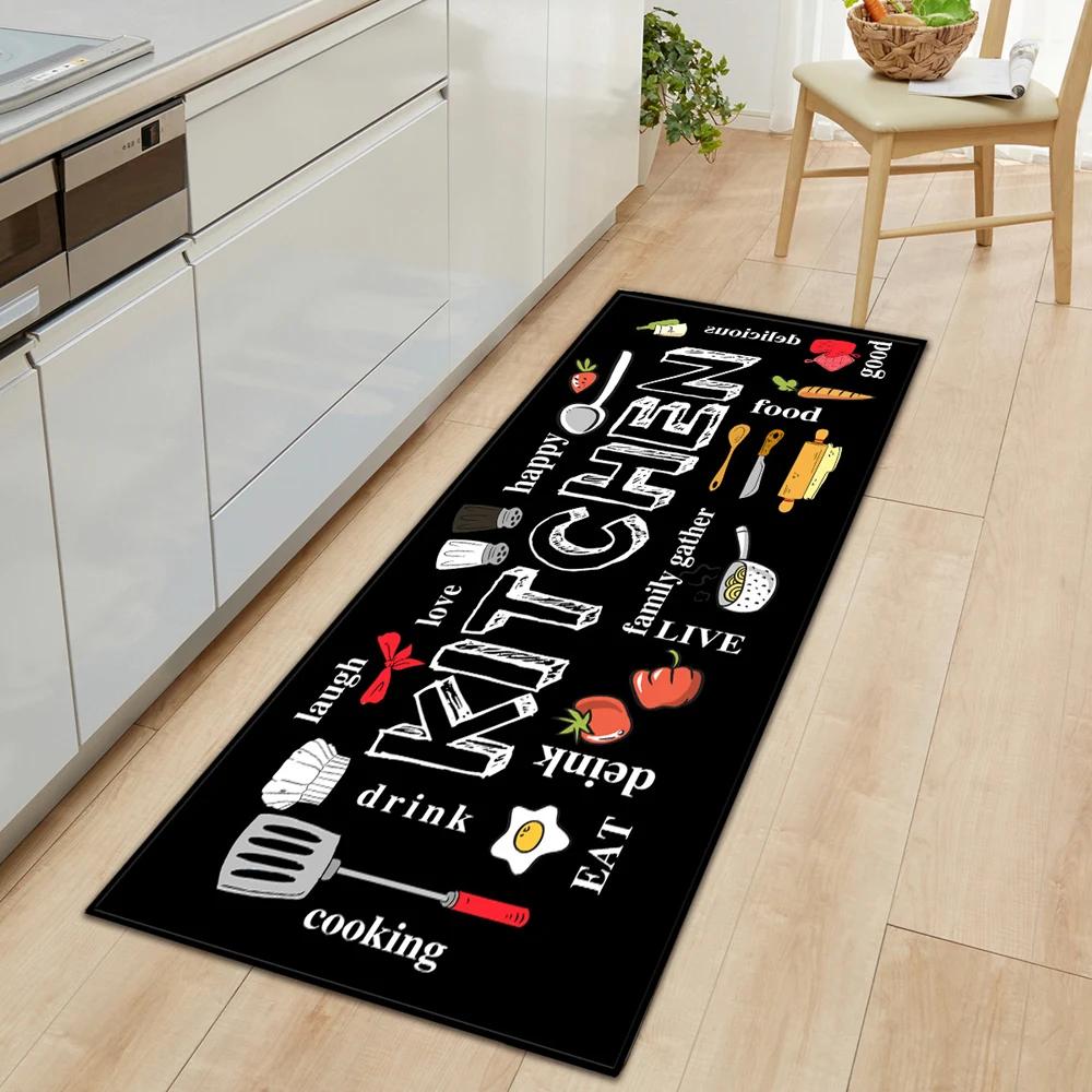 

Kitchen Floor Mats Entrance Doormat Hallway Rug Bedroom Living Room Flannel Carpet Memory Foam Rugs Bedroom Decoration 40cmx60cm 1pc