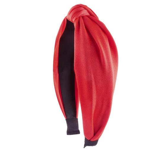 

Женская завязанная повязка на голову ярких цветов, тканевый обруч для волос, эластичная повязка на голову, широкая повязка для волос, аксессуары для волос красный