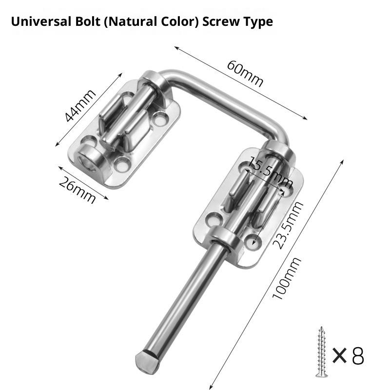 1Pcs Durable Aluminum Alloy Door Latch Lock 90/180 Degree Gate Latch Safety Anti-Theft Buckle Door Bolts Door Buckle Hardware