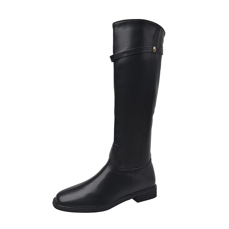 Spring and Autumn, But Knee Thick-soled Boots for Women, Thin for Small Men, Thick Heels, Elastic Thin Boots, Knight Boots, High Boots for Women