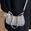 Plaid Small Bag Women's 2025 New Fashion Versatile Messenger Bag Korean Version Casual Shoulder Underarm Bag Crescent Bag