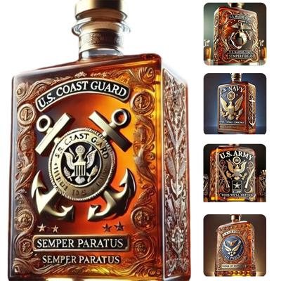 Wine Bottle Tribute To Veterans Small Bottle Gift Decoration Whiskey Bottle Red Wine Bottle Wine