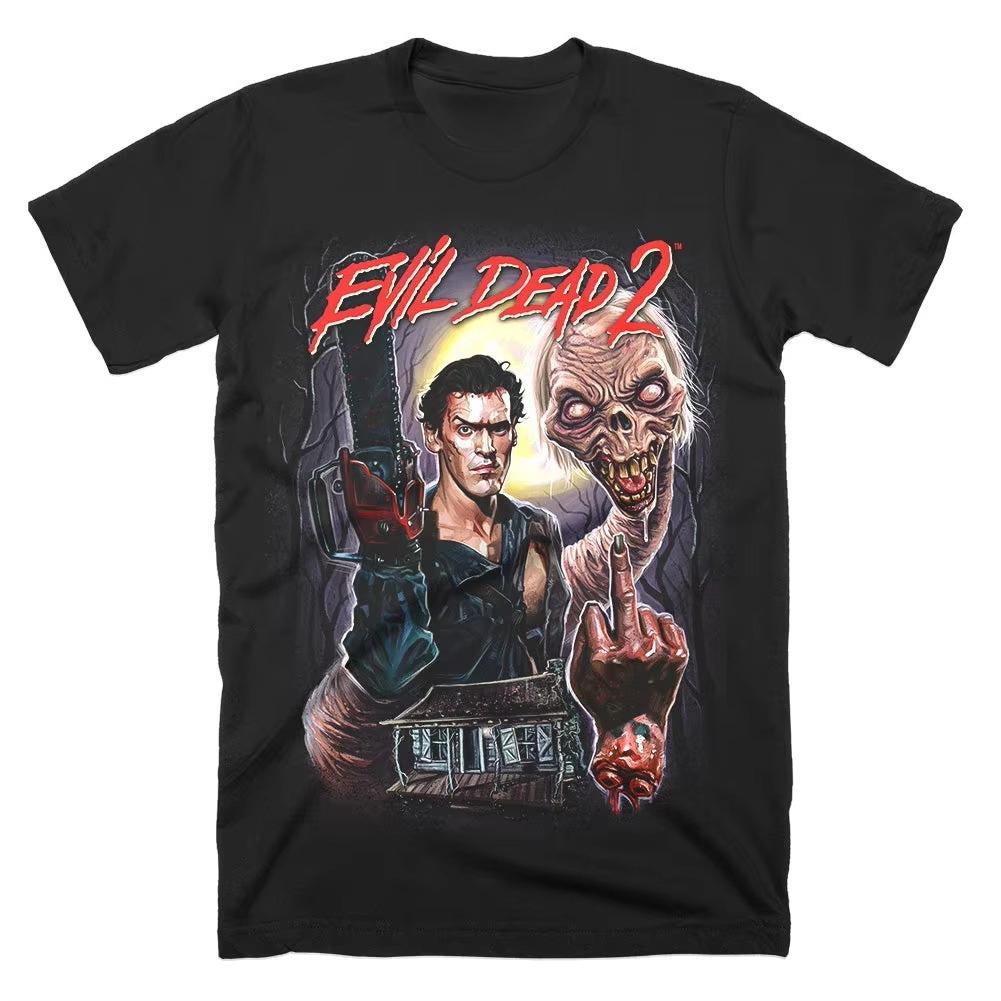 Evil Dead TShirt Unisex Ash Vs Evil Dead Horror Graphic Short Sleeve Oversized Streetwear Loose Fit s Horror Fan Tee XL