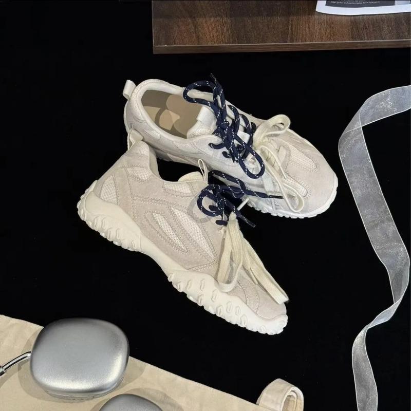 

Silver women s summer new Han Suxi functional wind breathable casual sports dad shoes 35 бежевый