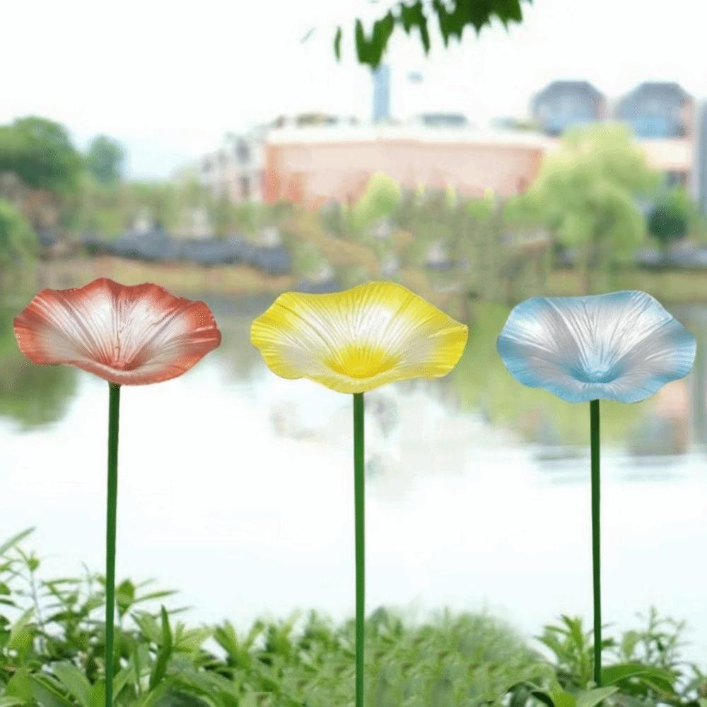 Iron Bird Feeding Dish Creative Bird Water Bowl Flower Shaped Bird Bath Hummingbird