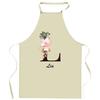 Tablier De Cuisine - Lia Lettre - Impression Bretonne - Coton Épais Résistant - Liens Ajustables