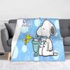 snoopys Throw Blanket for Couch cartoon dog Soft Fuzzy Plush Blanket 50x60 Inches Multiple Sizes Bedspreads for All Seasons