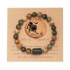 Luminous 12 Zodiac Constellation Sign Braided Couples Leather Bracelet For Men Black Rope Charm Party Grow In the Dark Jewelry