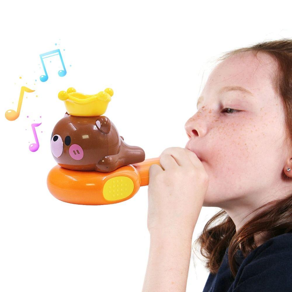 Whistle Blowing Music Trumpet Blowing Ball Toys 2 in 1 Sensory Baby Toy  Montessori Toy