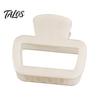 Anti-slip Hair Claw Hollow Square Design Claw, Semi-Transparent Back Head Shark Half-up Clip with Anti-Slip Teeth And Thick Elastic Spring for