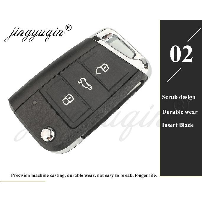 Jingyuqin 433MHz 5C/MQB49 Remote Car Key for VW T-Cross POLO 2019+ SKODA GOLF SEAT 2G6959752 /2G6959752D Keyless Fob Aftermarket
