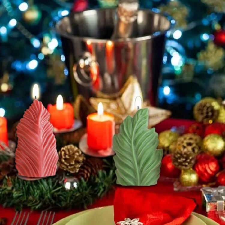 Coral Leaf Shaped Silicone Molds for Candle Soap Home Decorations Epoxy Resin Craft, Plaster Silicone Molds