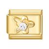 New Gold Color Heart Bow Rabbit Ears Pearl Italian Charm Links Fit 9mm Stainless Steel Bracelet Women Men DIY Making Jewelry