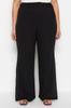 Women's Style Plus Size Brown Slit Detailed Woven Beach Trousers