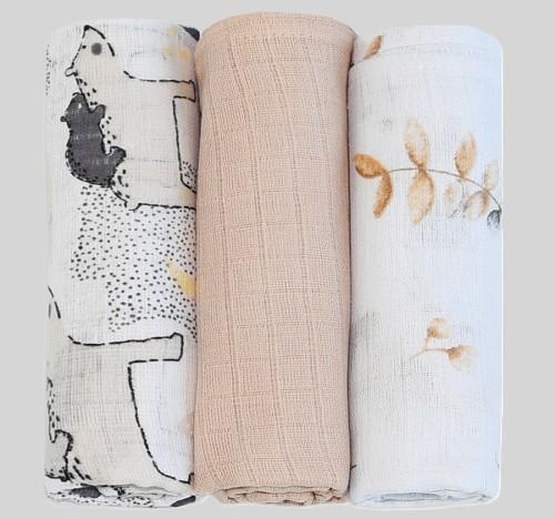 Cloth Diapers 3 Pieces (set U)