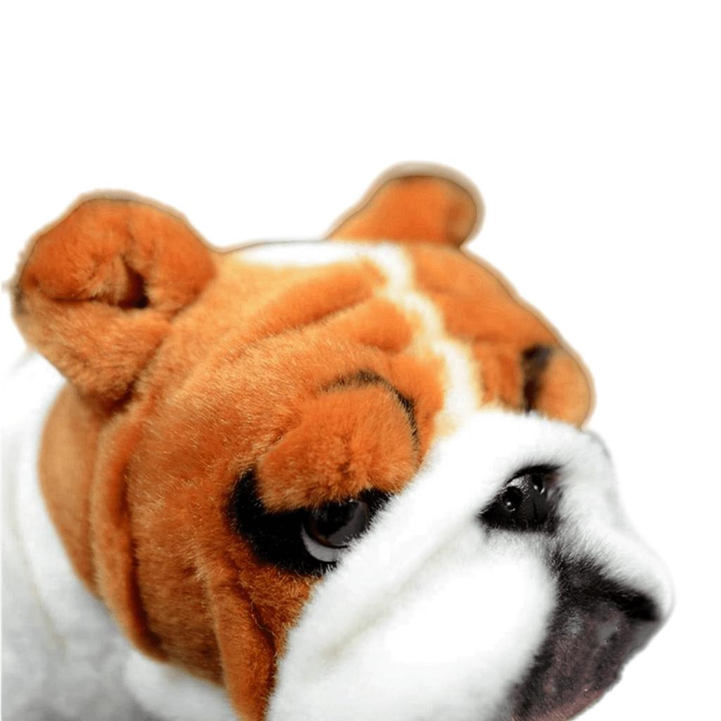 lilizzhoumax Bulldog Plush Realistic Dog Stuffed Super Soft Plush Toy for Kids Home Decor Brown and Toy, Animal, Girls, (Brown 11.8 inches), White.