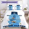 Haaland Personalized Name Bed Sheet Set Suitable for Study Room Soft Bedding Custom Room Decor Birthday/Christmas GiftSpiritual Gift