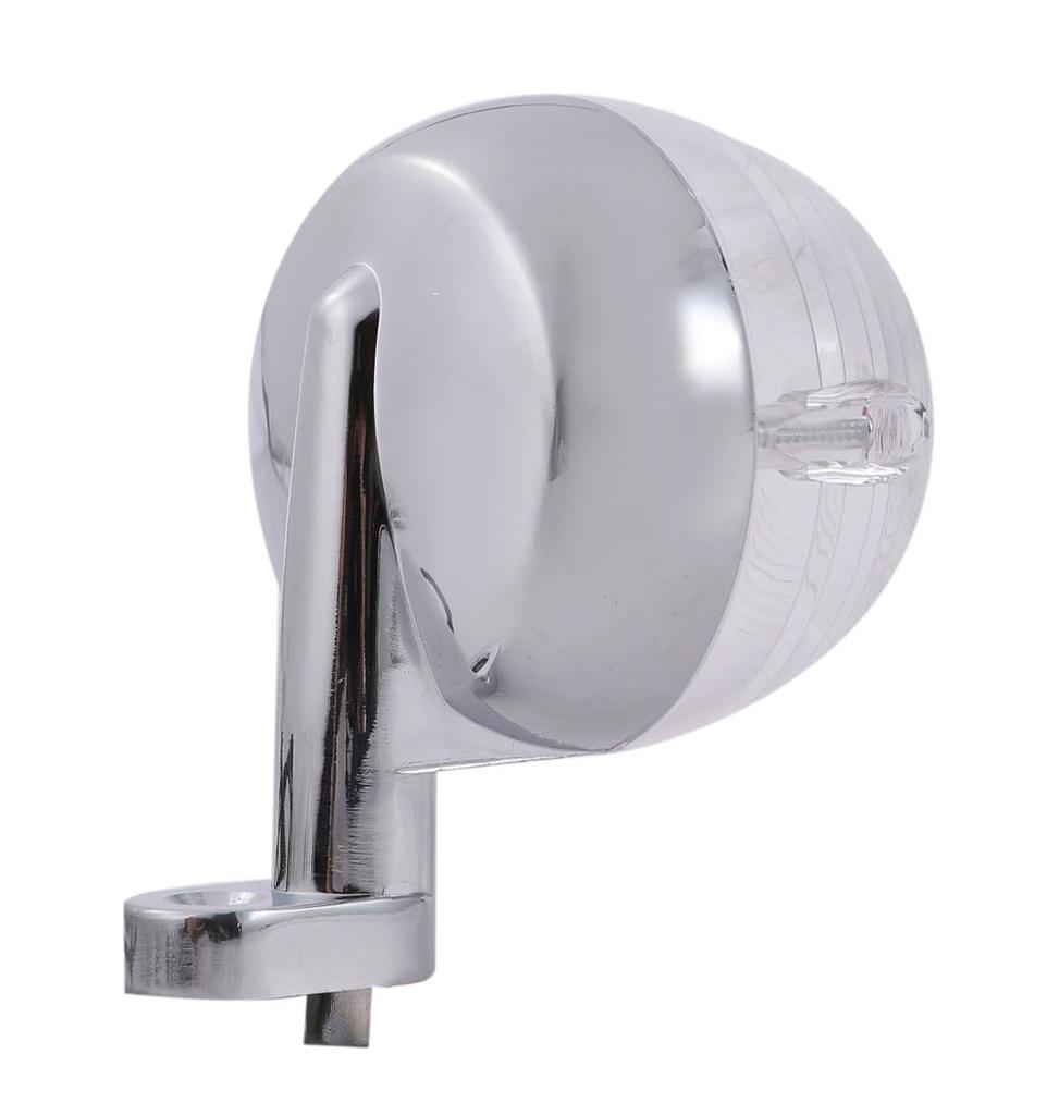 Motorcycle Turn Signals Set of 4, Metal Trim Demekin, Flat, 2 Types, Ducks Sharie