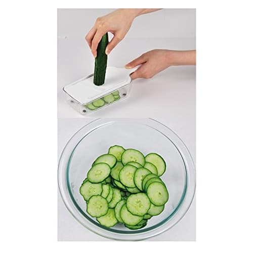 Pearl Metal Multi-Function Vegetable Slicer and Radish Grater Set, White, Ceramic, Vegetable Cookware, Favorite Tool, Made In Japan, C-8389