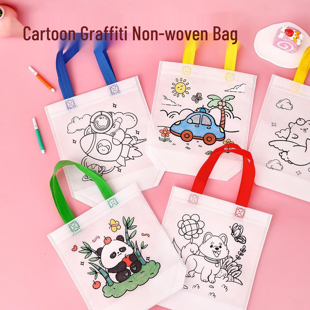 DIY Graffiti Tote Bag: Educational Hand-Painted Art Gift for Students