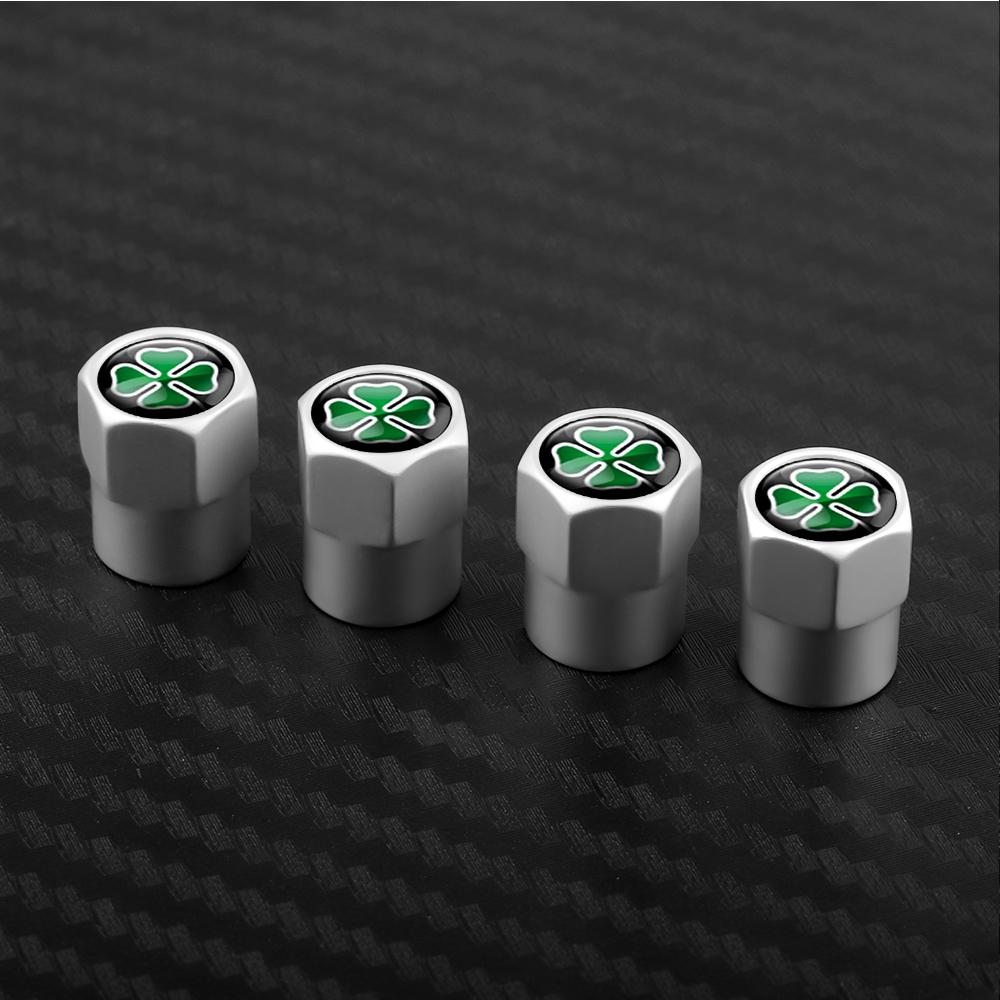 ZHA3 Aluminum Car Wheel Tire Valve Cap Auto Tire Protection Caps For Alfa Romeo Giulia Stelvio Giulietta 4C 156 Mito Tonale GT 166