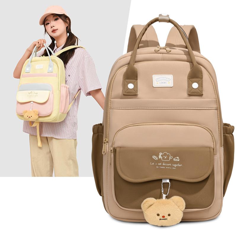 Schoolbag Simple Student Schoolbag Cute Large-capacity Tutoring Portable Backpack Multifunctional Large-capacity Backpack