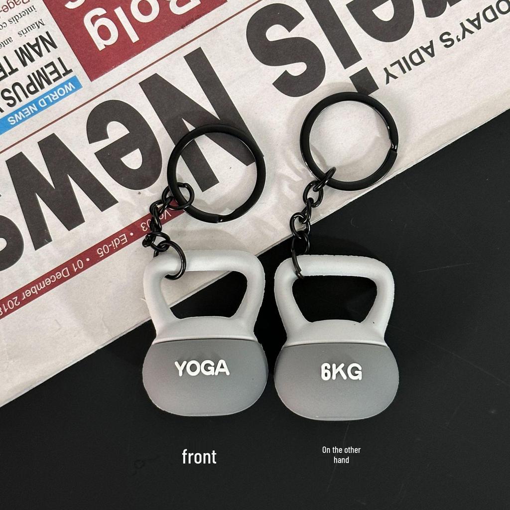 Fitness Series Gummi-Schlüsselanhänger: Hantel- & Kurzhantel-Anhänger für Geschenke
