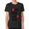 I Love Mom Women's Cotton T Shirt, Pure Cotton Premium Print, Durable, Casual Fashion, Mother's Day Gift Idea, Heart Graphic Tee, Express Your Love Wi