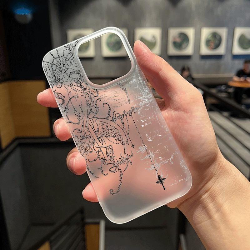 Kreuzmuster Transparente Matte Handyhülle Für iPhone 17 16 15 14 13 12 11 Pro Max XS XR X 7 8 Plus 16E 17 Air Bumper Abdeckung