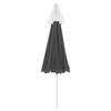 Parasol de plage - Maison Exclusive - Anthracite - Ø207 cm - Polyester anti-UV - Inclinable