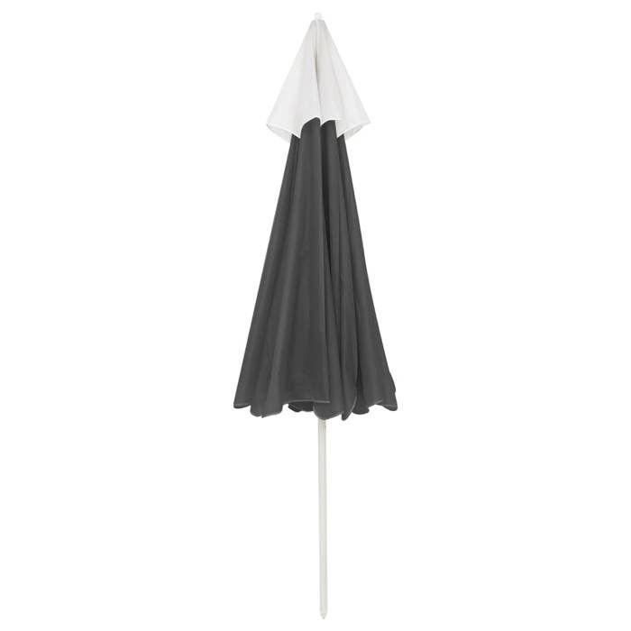 Parasol de plage - Maison Exclusive - Anthracite - Ø207 cm - Polyester anti-UV - Inclinable