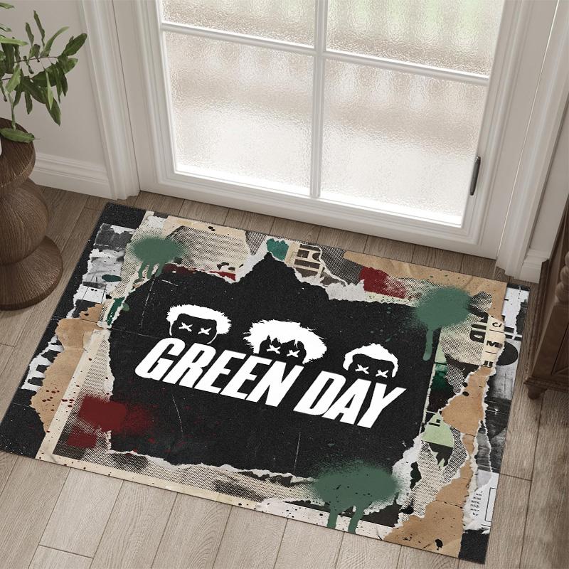 Green Day Design Crystal Velvet Carpet Cozy Non?Slip Printed Rug For Bedroom Living Room Entrance