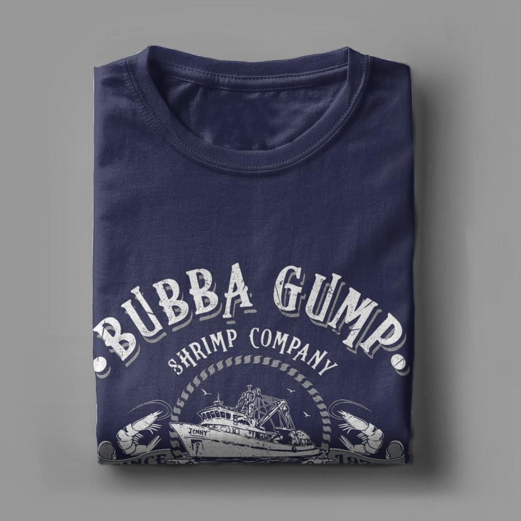 Bubba Gump Shrimp Co Forrest Gump Movie T Shirts for Men Cotton Vintage T-Shirts Crew Neck  Tees Short Sleeve Tops 6XL